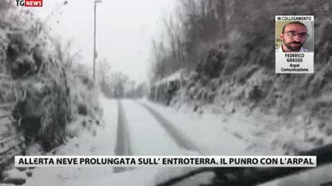 Neve e freddo in Liguria, allerta prolungata nell'entroterra