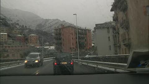 Neve a Genova, spolverata anche nel levante a Nervi