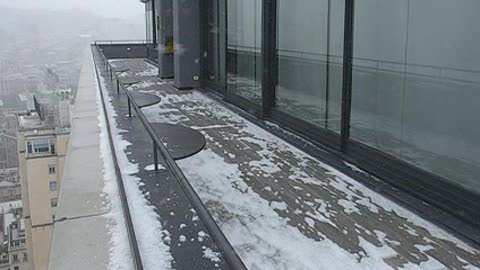 Le immagini di Genova imbiancata dalle telecamere di Terrazza Colombo