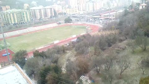 Sciorba, nevica sull'impianto sportivo