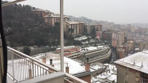 Liguria avvolta dalla neve, i vostri video: Alture di Marassi