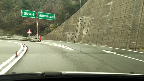 Gelo in Liguria, traffico regolare sull'Autostrada dei Fiori 