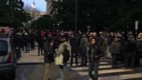 A Genova il leader di CasaPound: 120 agenti schierati alla Foce