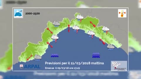 Vento e pioggia su tutta la Liguria, allerta gialla da Ponente a Levante 