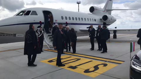 L'arrivo di Mattarella all'Aeroporto Colombo di Genova