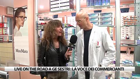 Live on the road a Sestri Ponente, la voce dei commercianti: Optic market