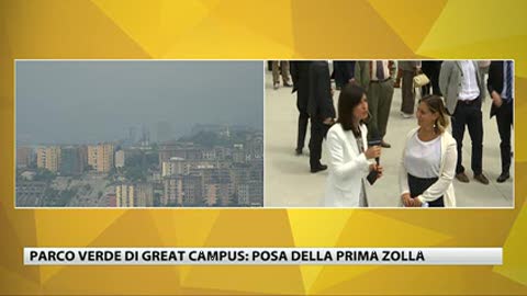 Parco verde di Great Campus, la posa della prima pianta. Silva (Ght): 