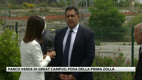 Parco verde di Great Campus, la posa della prima pianta. Toti: 