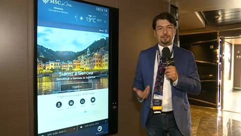 Msc Seaview, a bordo i pannelli touchscreen