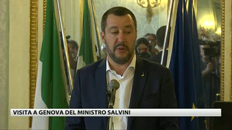 Il ministro degli Interni Salvini a Genova, la conferenza stampa integrale