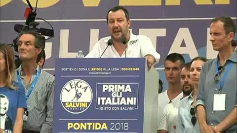 Pontida 2018, l'intervento dal palco di Matteo Salvini (4)