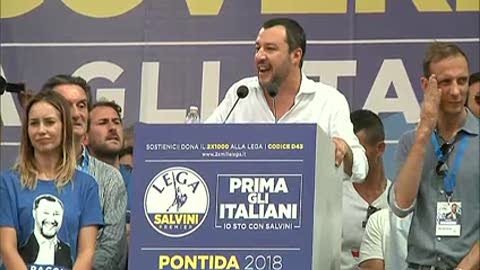 Pontida 2018, l'intervento dal palco di Matteo Salvini (5)