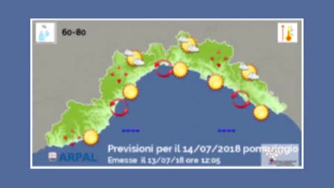 Arpal, ecco il meteo per il finesettima sulla regione