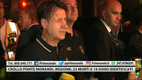 Crollo Ponte Morandi,  il premier Conte dopo vertice in Prefettura: 