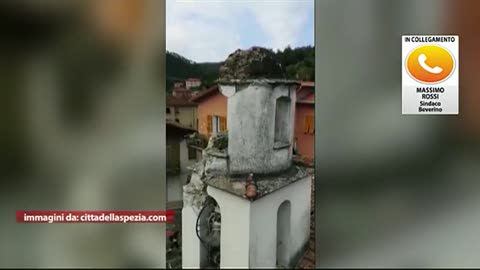 Fulmine fa crollare campanile a Beverino, il sindaco: 