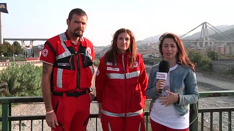 Crollo ponte, il ricordo degli operatori di Croce Rossa un mese dopo