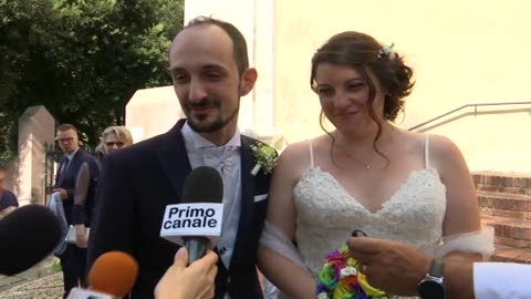 Gli sfollati Andrea e Daniela si sono sposati: 