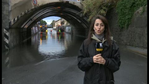 Genova, allagato il sottopasso di via Pacoret a Multedo 