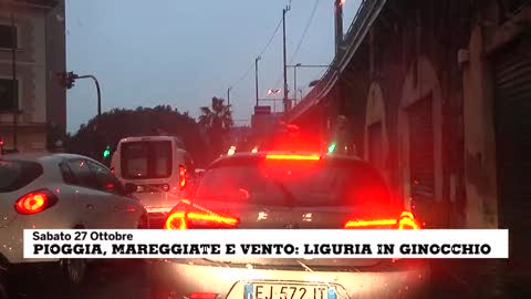 Pioggia, vento e mareggiata, la Liguria in ginocchio (1)