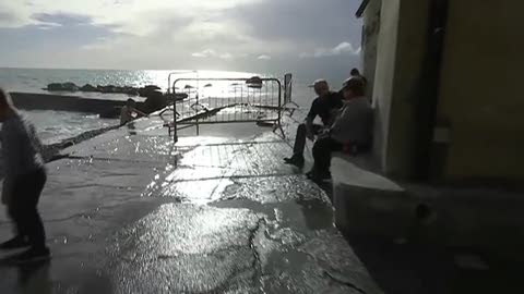 Anche a Camogli danni e allagamenti a causa della mareggiata