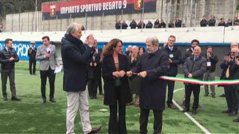 Genoa: inaugurato dal presidente del Coni, Malagò, il campo di Begato