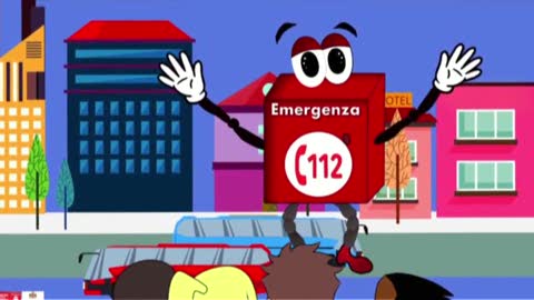 Numero unico emergenza 112 , il cartone animato per i bambini 