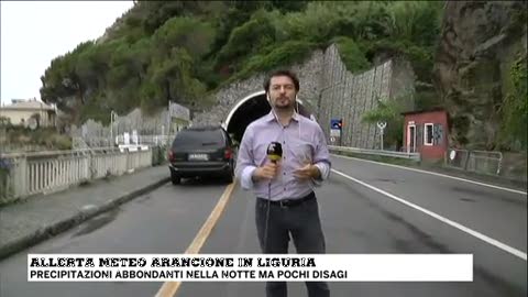 Allerta meteo in Liguria, chiusa la galleria Pizzo ad Arenzano