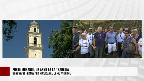 Ore 11.36 il cuore di Genova si ferma per ricordare le 43 vittime del Morandi, Bagnasco: 