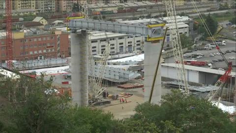 Il nuovo ponte per Genova prende forma, la diretta (6)