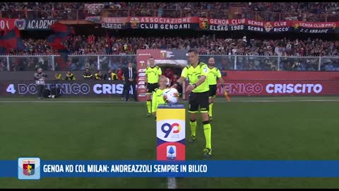 Rossoblu ko col Milan, Andreazzoli di nuovo in bilico