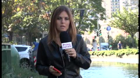 Il fiume d'acqua in piazzale Parenzo