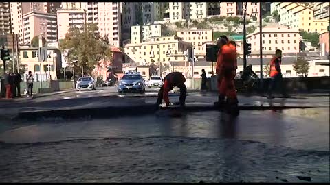 Piazzale Parenzo, dopo l'allagamento si lavora per tornare alla normalità