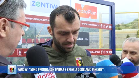 Genoa, la  carica di Pandev: 