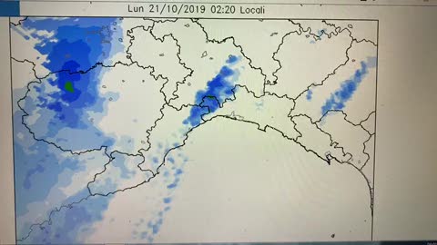 Allerta rossa e arancione in Liguria, il radar Arpal inquadra la perturbazione