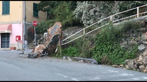 Frana a Varazza, resta chiusa la strada provinciale