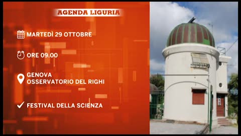 L'agenda degli appuntamenti in Liguria di martedì 29 ottobre 2019