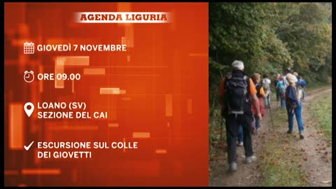 L'agenda degli appuntamenti in Liguria di giovedì 7 novembre