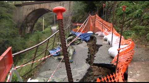 Genova, frana ancora via superiore Briscata: qualche giorno per il bypass pedonale