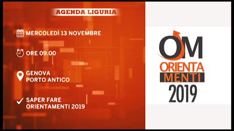 L'agenda degli appuntamenti in Liguria di mercoledì 13 novembre