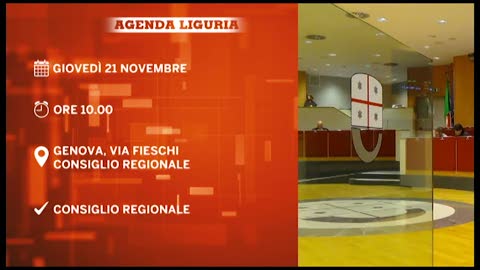 L'agenda degli appuntamenti in Liguria di giovedì 21 novembre