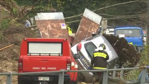 Maltempo nell'imperiese, frana nella frazione di Calderara