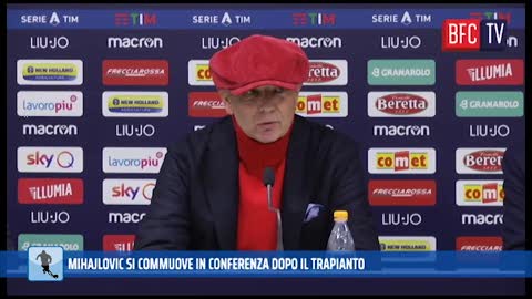 Mihajlovic si commuove in conferenza stampa dopo il trapianto di midollo