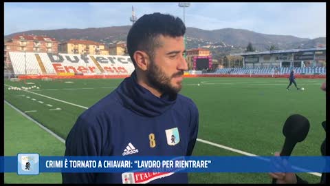 Entella, Crimi è tornato a Chiavari dopo l'infortunio: 