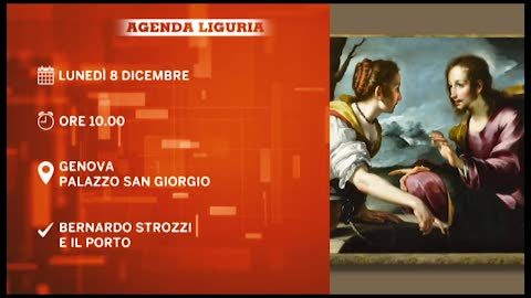 L'agenda degli appuntamenti in Liguria di lunedì 9 dicembre