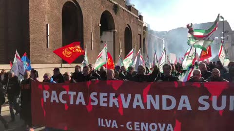 Ex Ilva, in piazza a Roma gli operai della Liguria