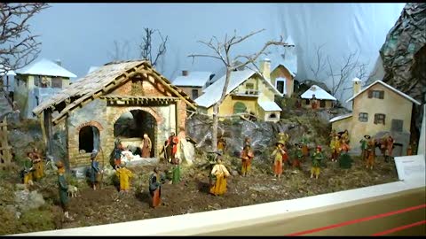 Un presepe unico, su carta incollata, quello esposto al museo del Cappuccini di Genova