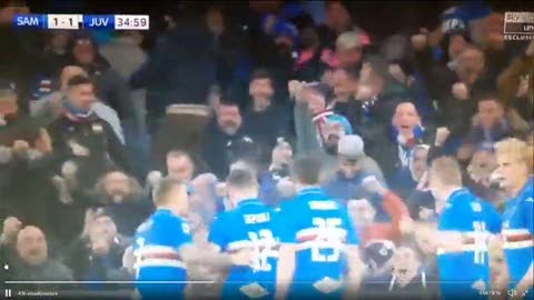 Sampdoria, il video di Ferrero che al gol di Caprari urla ai tifosi: 