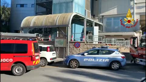 Principio di incendio al San Martino, sul posto i vigili del fuoco