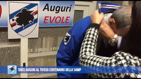 La storia di Evole Ferrarese, il tifoso centenario della Sampdoria festeggiato dagli amici