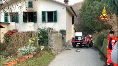 Casa in fiamme a Lumarzo, muore una donna di 65 anni